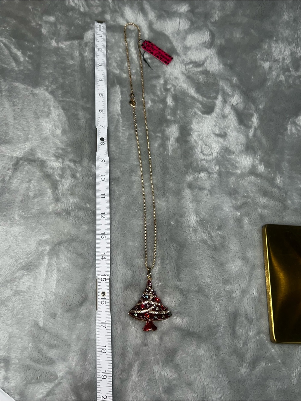 🎄 NWT Betsey Johnson Christmas Tree Statement Necklace - Picture 7 of 7